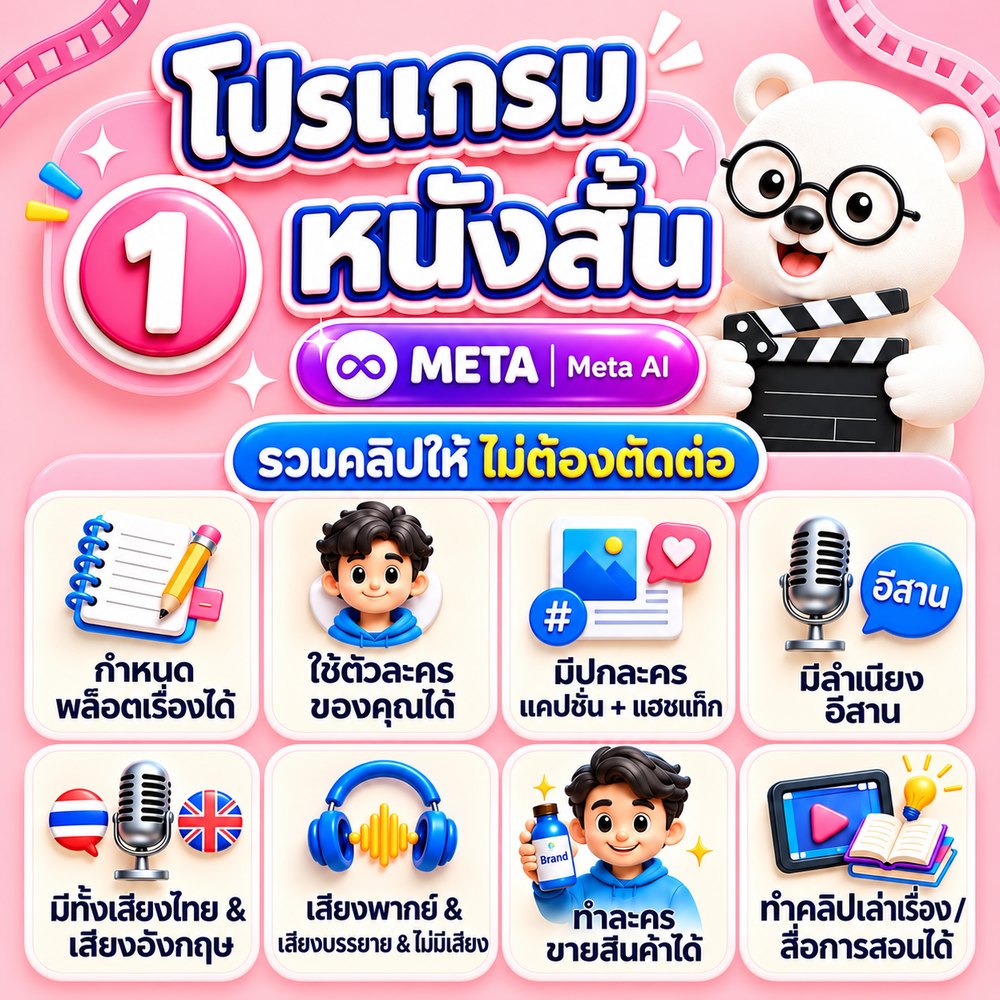 แอปทำหนังสั้น — ใส่พล็อต → ได้ละครทั้งเรื่อง รวมคลิปให้ ไม่ต้องตัดต่อ